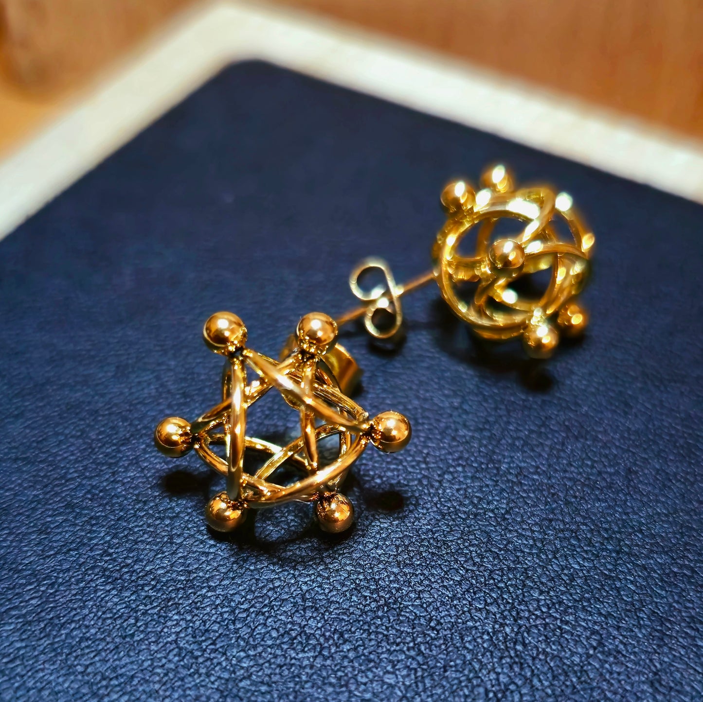 Boucles d'Oreilles Mailles Cyclone Acier Inox