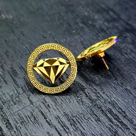 Boucles d'oreilles Diamand plaqué or