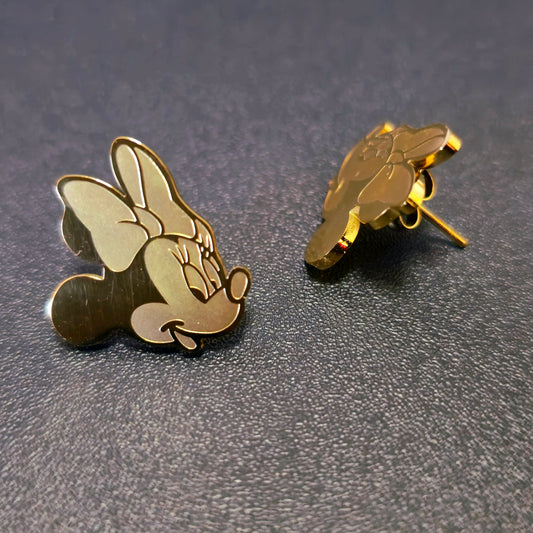Boucles d'oreilles MINI V2 Acier Inox Plaqué Or