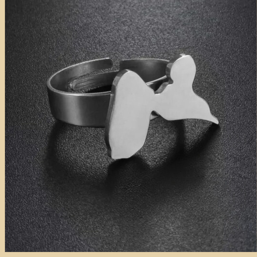 Bague Guadeloupe - Bijoux Silver ou Gold - Cadeau Antillais et Mode Créole