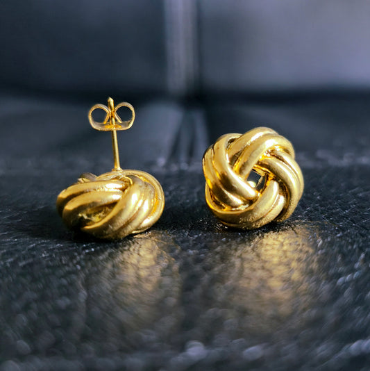 Boucles d'oreilles Noeuds Plaqué or 18k