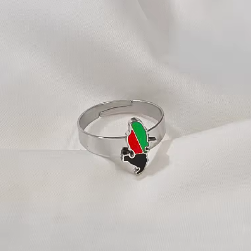 Bague Île Drapeau Martinique - Acier Inox
