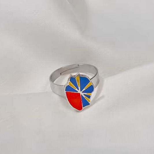 Bague Île Drapeau La Réunion - Acier Inox