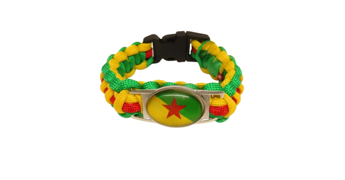 Bracelet Guyane Drapeau Caribbean Prestige