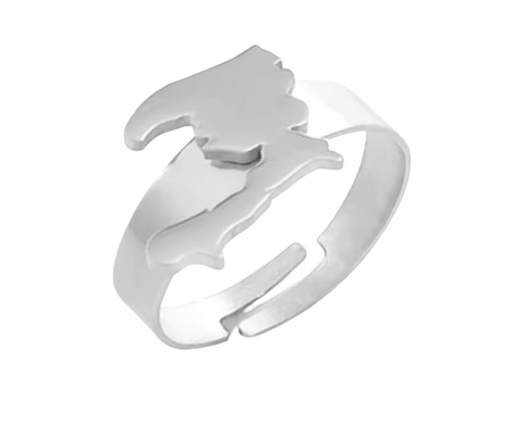 Bague Haïti - Bijoux Silver ou Gold - Cadeau Antillais et Mode Créole