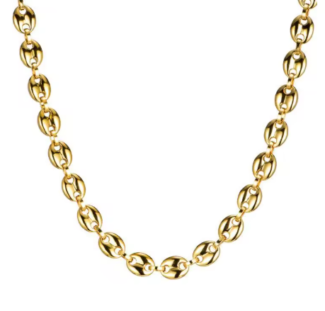Collier et bracelet Graines de cafés Couleur Or ou Argent