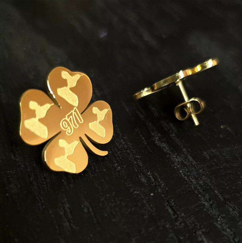 Boucles d'oreilles Trèfles Guadeloupe 971