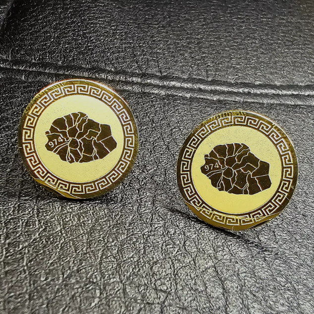 Boucles d'oreilles La Réunion 974 Movétan ULTIMATE PALADIUM