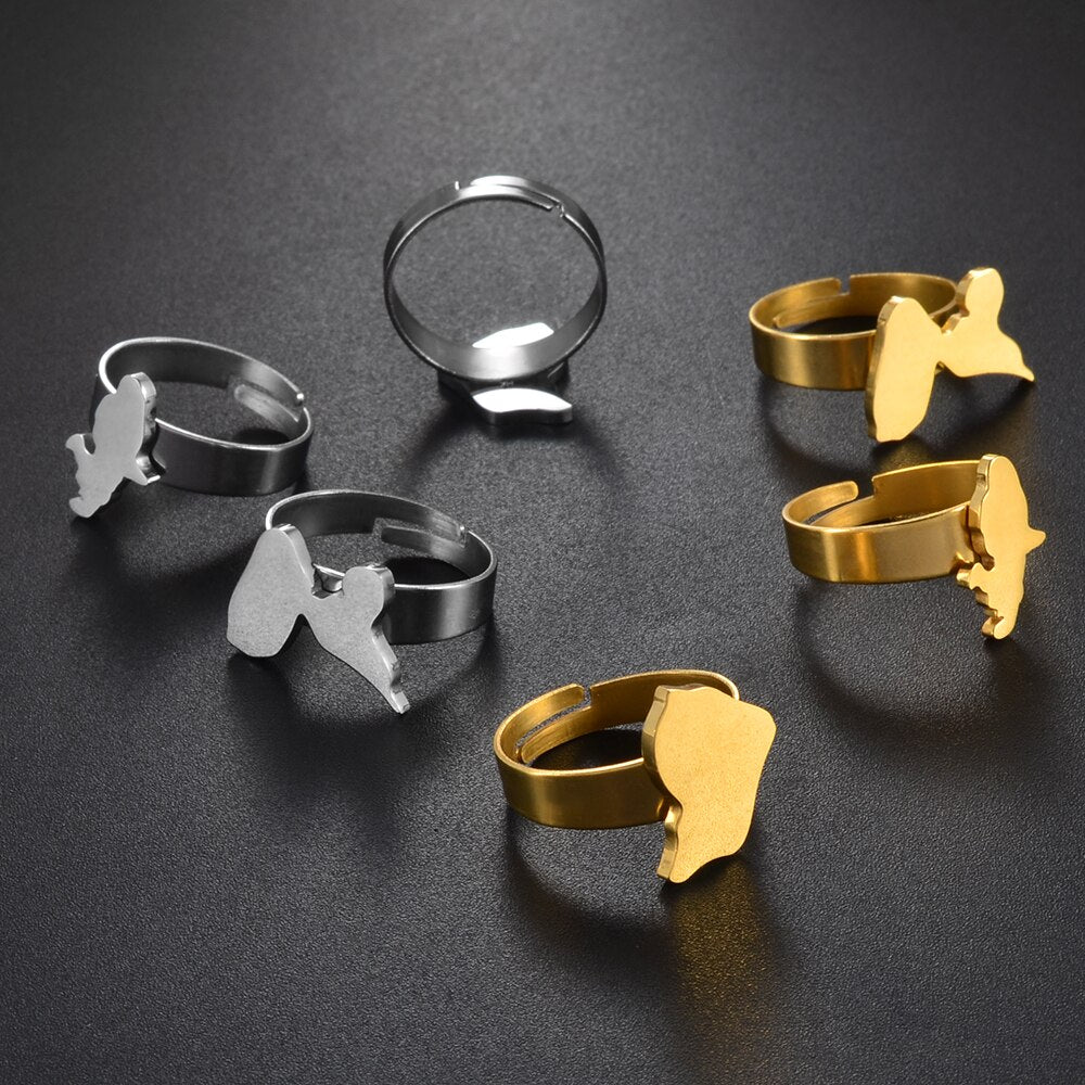 Bague Guyane - Bijoux Silver ou Gold - Cadeau Antillais et Mode Créole