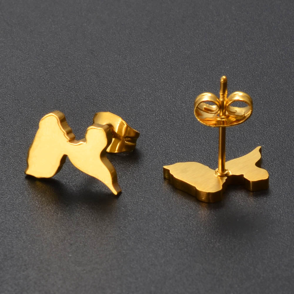 Boucle d'oreille Guadeloupe Acier Inox