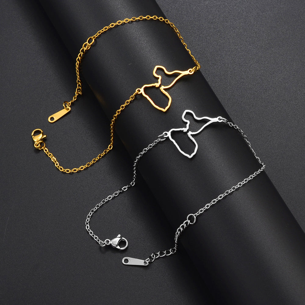 Bracelet Guadeloupe Contour Acier Inox