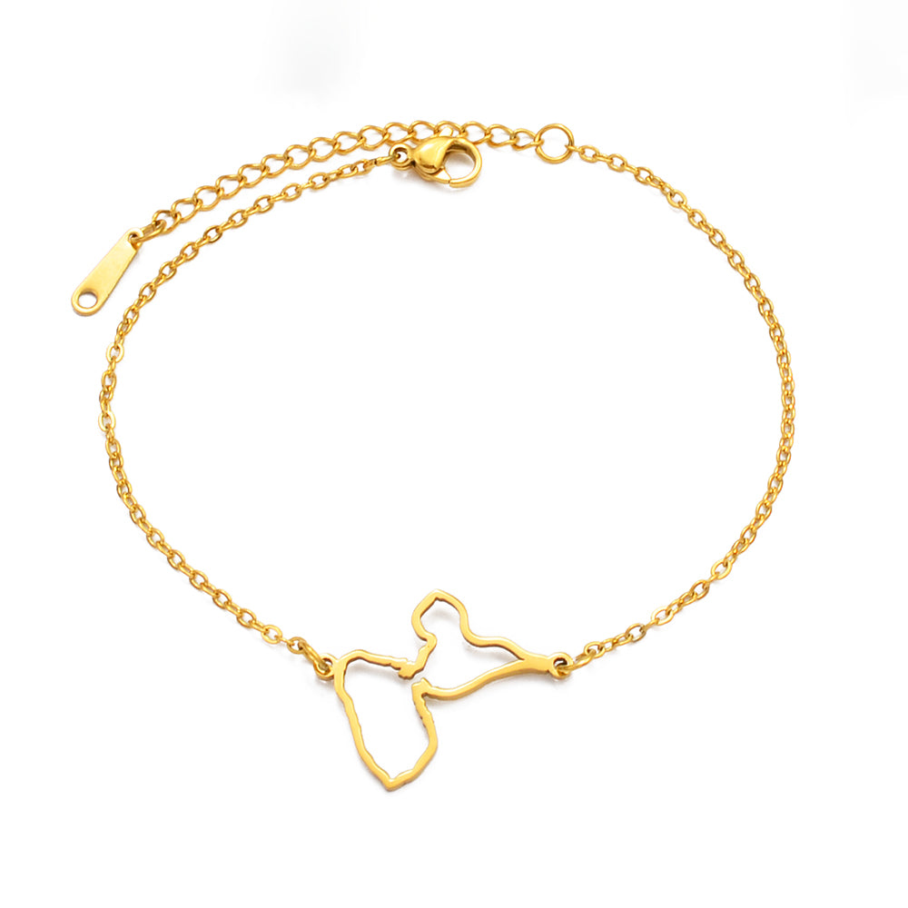 Bracelet Guadeloupe Contour Acier Inox