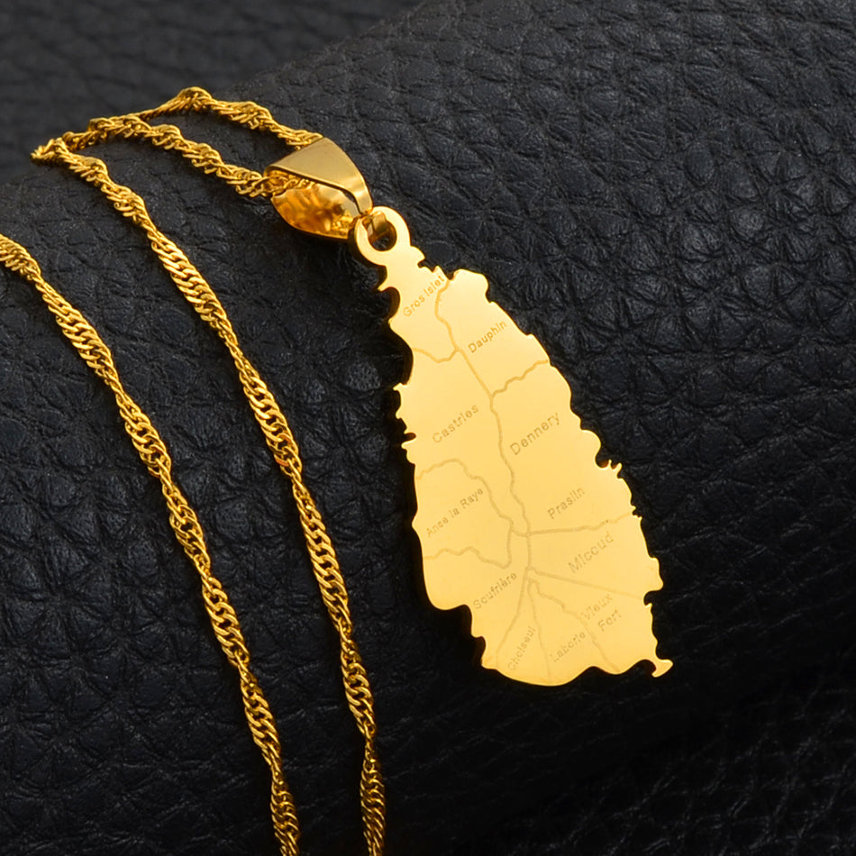Pendentif Saint-Lucie Gravé Chaîne Torsadée