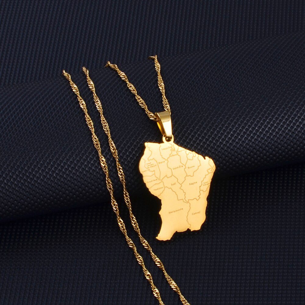 Pendentif Guyane Métallique Doré ou Argenté