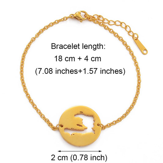 Bracelet Haïti Acier Inox Doré