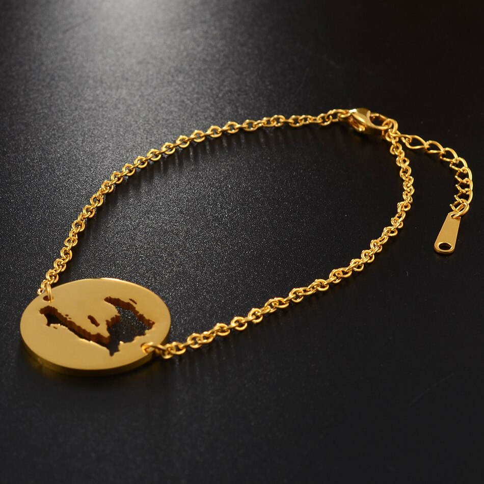 Bracelet Haïti Acier Inox Doré