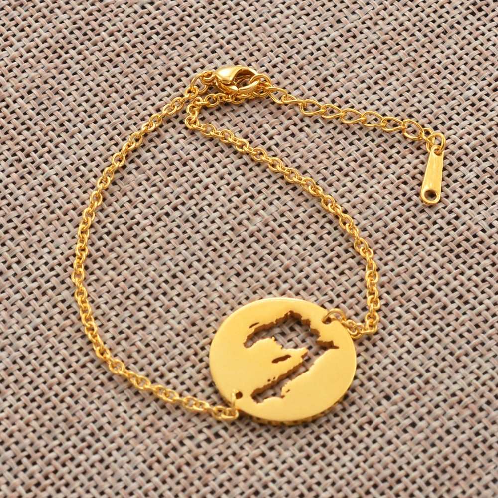 Bracelet Haïti Acier Inox Doré