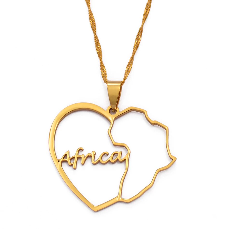 Collier LOVE Africa Acier Inox