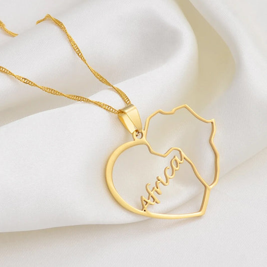 Collier LOVE Africa Acier Inox