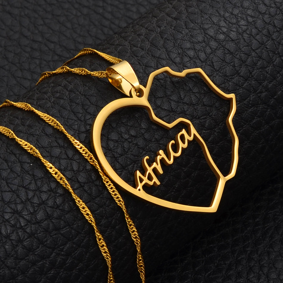 Collier LOVE Africa Acier Inox