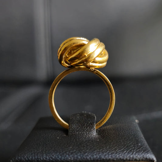 Bague Noeuds Plaqué or 18k taille réglable 7 8 9