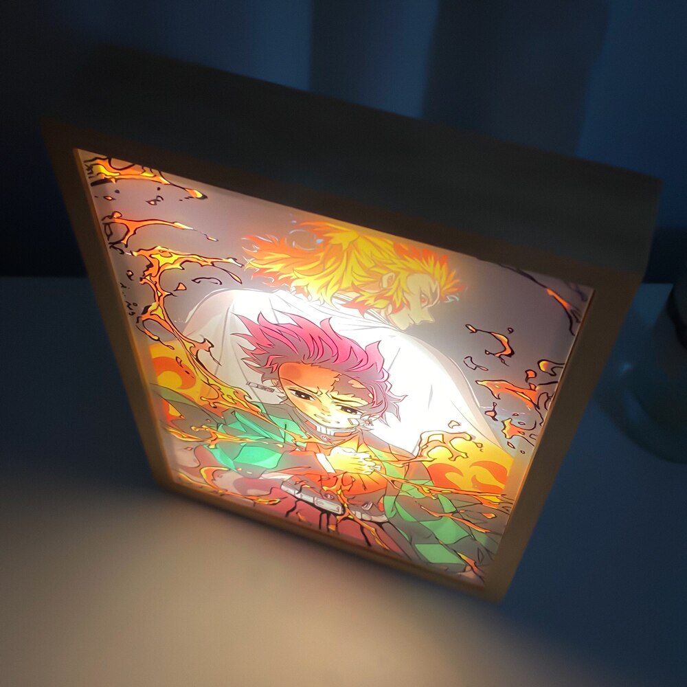 Tableau LED Demon Slayer Tanjiro Pillier du Feu