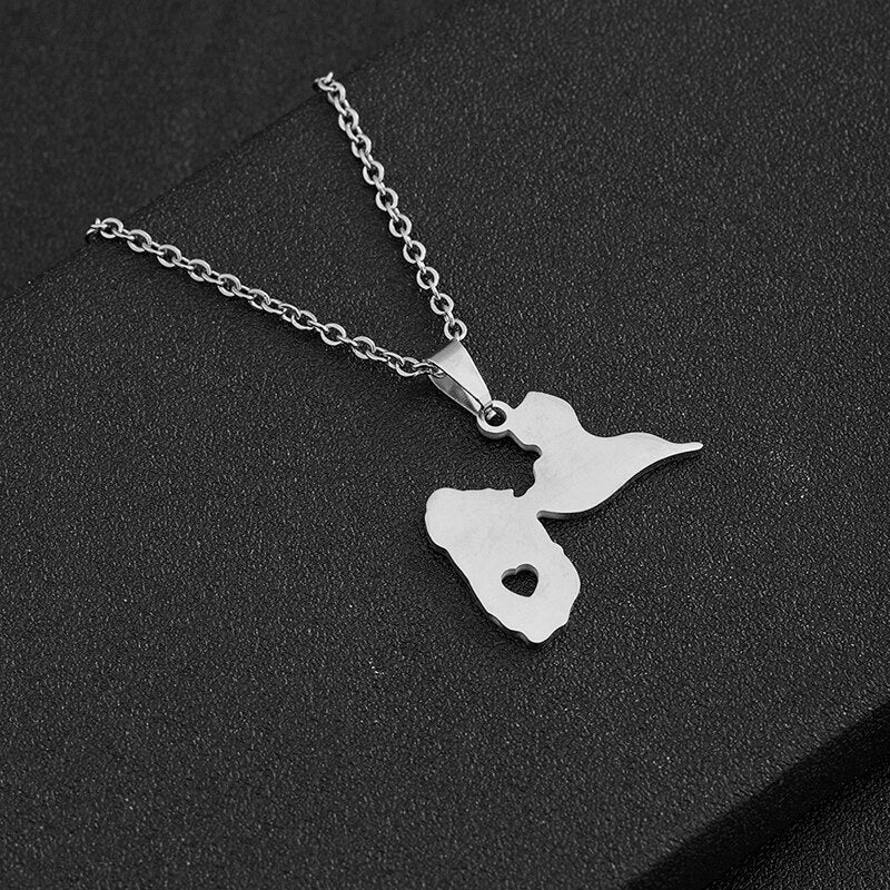 Pendentif Guadeloupe Acier Inox Couleur Doré ou Argenté