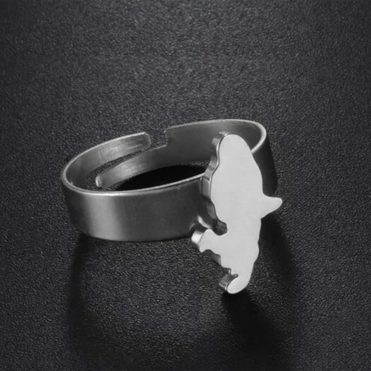 Bague Martinique - Bijoux Silver ou Gold - Cadeau Antillais et Mode Créole