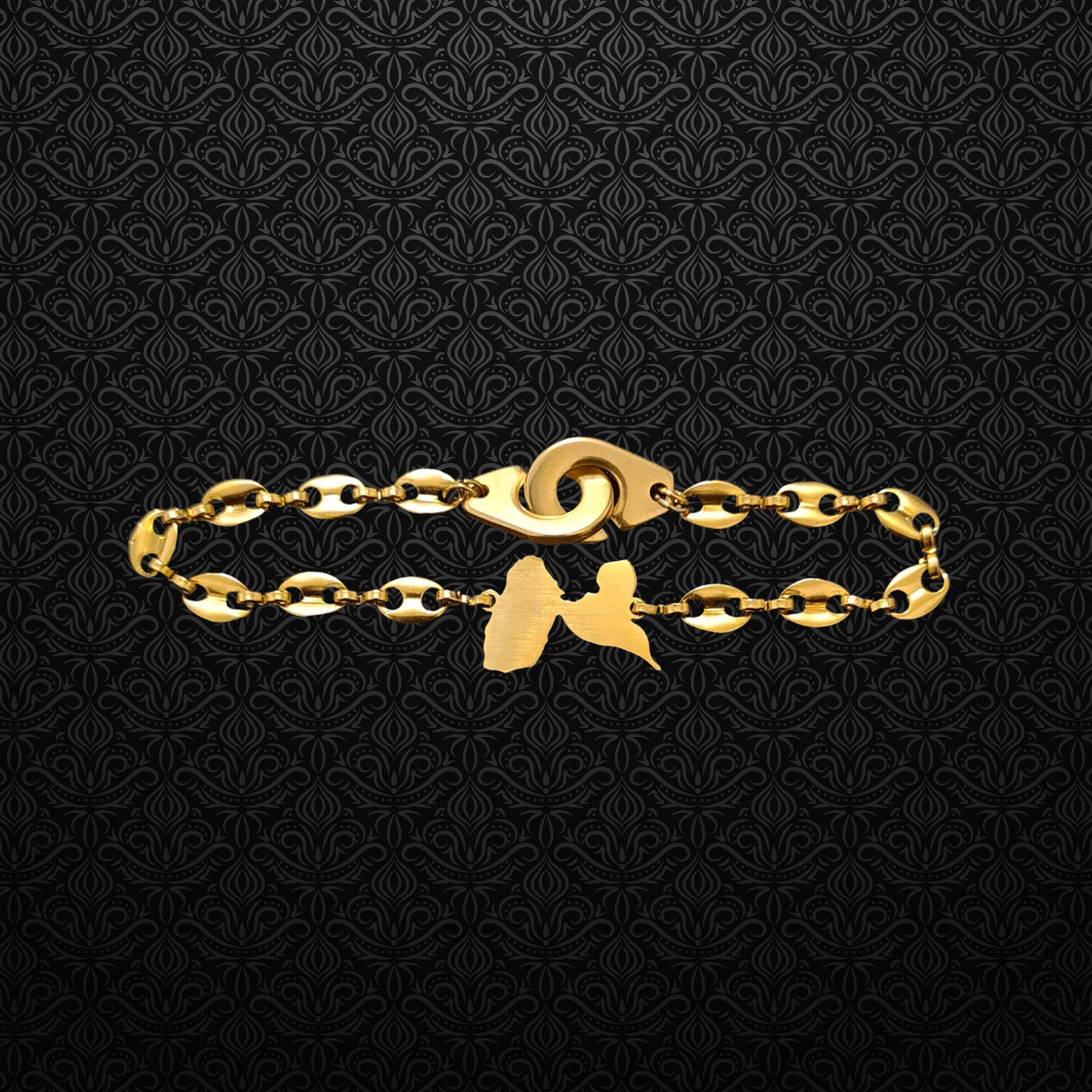Movétan Bracelet Guadeloupe Café Acier Inox