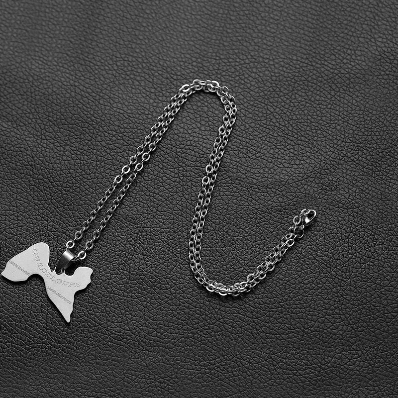 Pendentif Guadeloupe Gravé Acier Inox