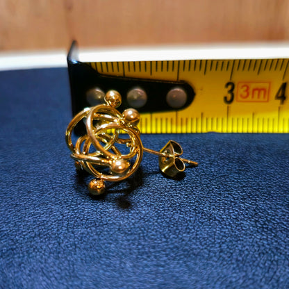 Boucles d'Oreilles Mailles Cyclone Acier Inox