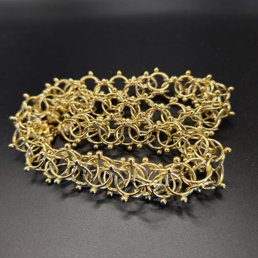 Bracelet Maille Cyclone Plaqué Or 18K