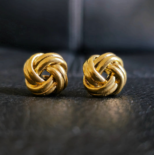 Boucles d'oreilles Noeuds Plaqué or 18k