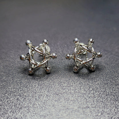 Boucles d'Oreilles Mailles Cyclone Acier Inox