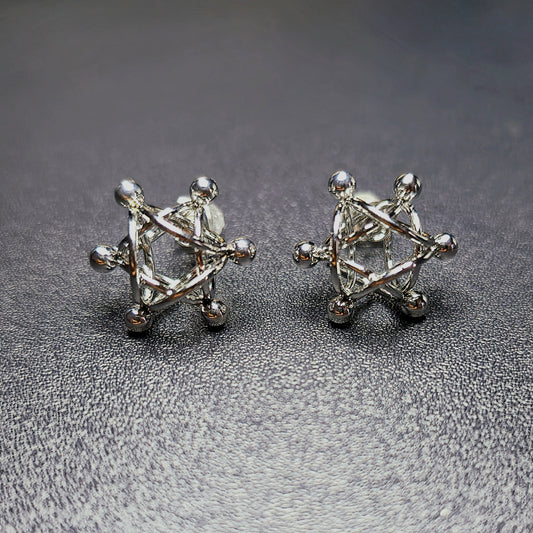 Boucles d'Oreilles Mailles Cyclone Acier Inox