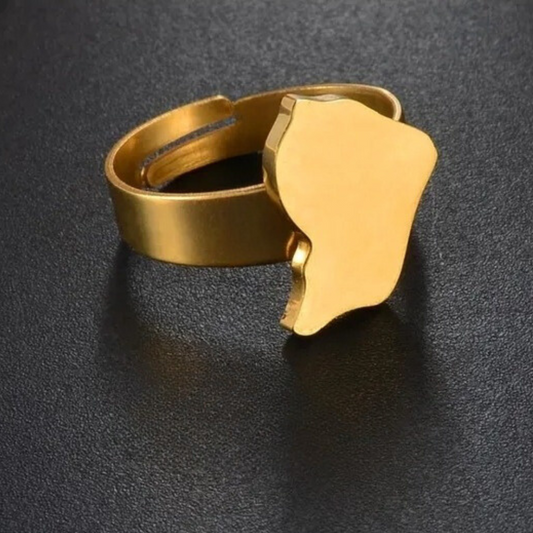 Bague Guyane - Bijoux Silver ou Gold - Cadeau Antillais et Mode Créole