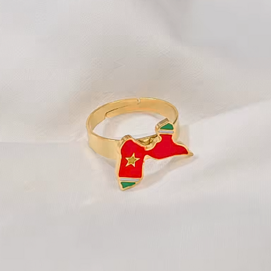 Bague Île Drapeau Guadeloupe - Acier Inox