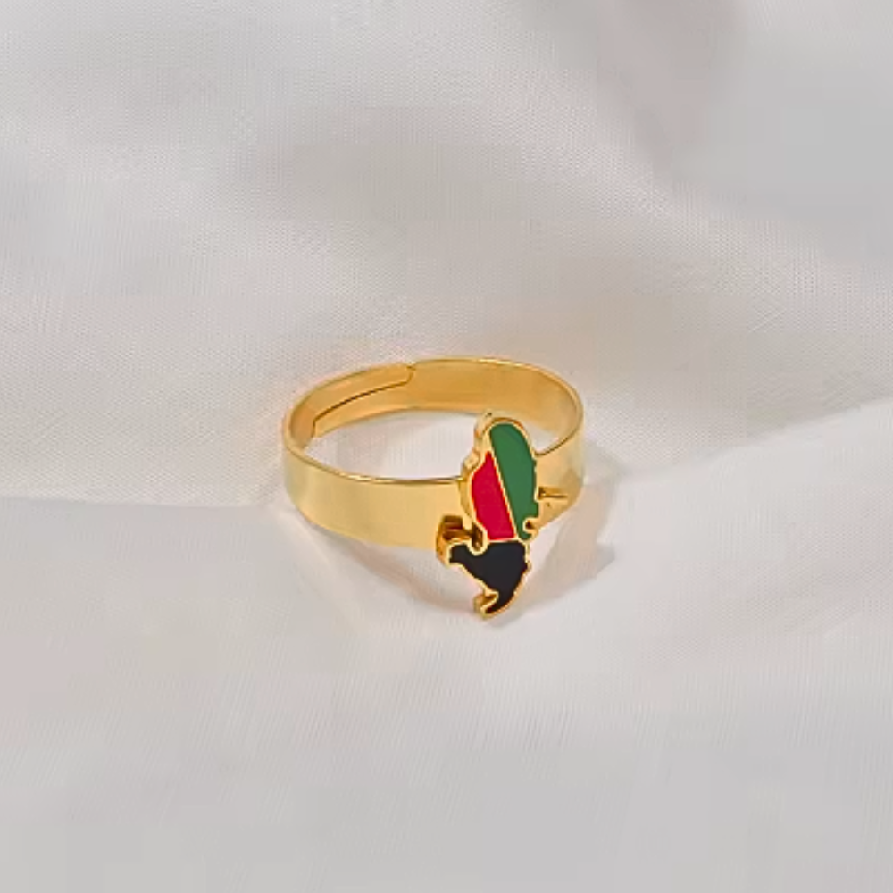 Bague Île Drapeau Martinique - Acier Inox