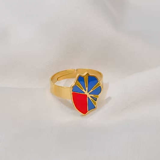 Bague Île Drapeau La Réunion - Acier Inox