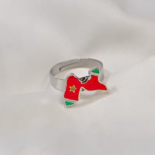 Bague Île Drapeau Guadeloupe - Acier Inox
