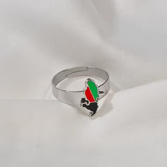 Bague Île Drapeau Martinique - Acier Inox