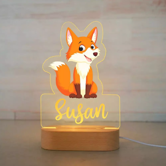 Veilleuse Personalisée Animaux Prénom Renard