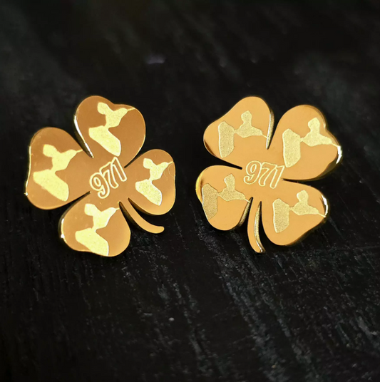 Boucles d'oreilles Trèfles Guadeloupe 971