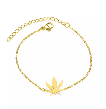 Bracelet Feuilles de Fruit à Pain Acier Inox