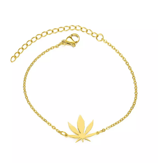 Bracelet Feuilles de Fruit à Pain Acier Inox