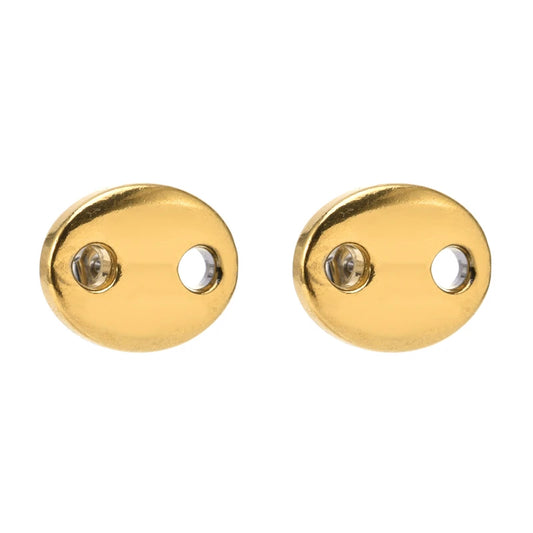 Boucle d'Oreilles Graines de Café Acier Inox
