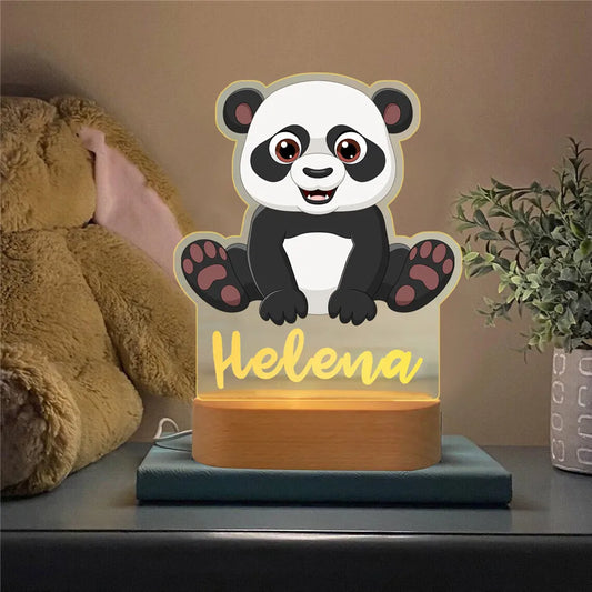 Veilleuse Personnalisée Animaux Prénom Panda