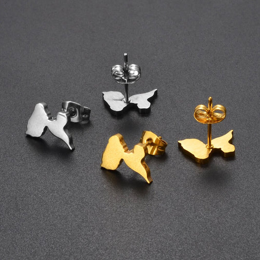 Boucle d'oreille Guadeloupe Acier Inox