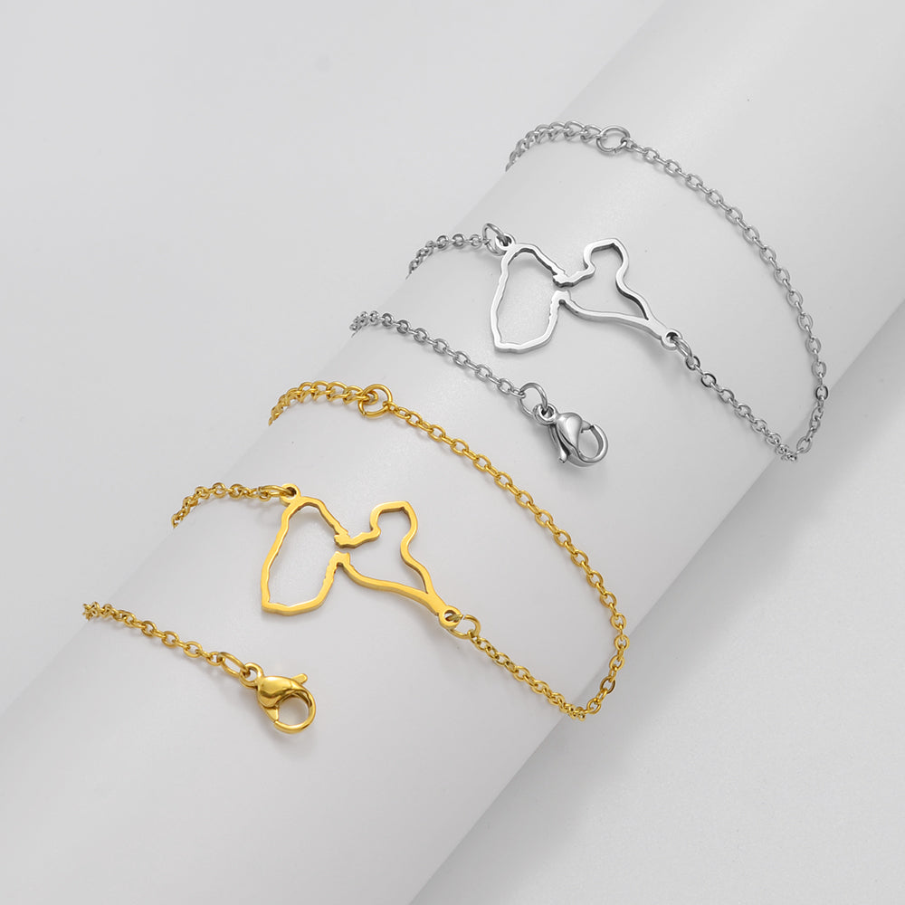 Bracelet Guadeloupe Contour Acier Inox