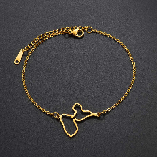 Bracelet Guadeloupe Contour Acier Inox